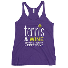 Load image into Gallery viewer, Tennis and Wine Women&#39;s Racerback Tank
