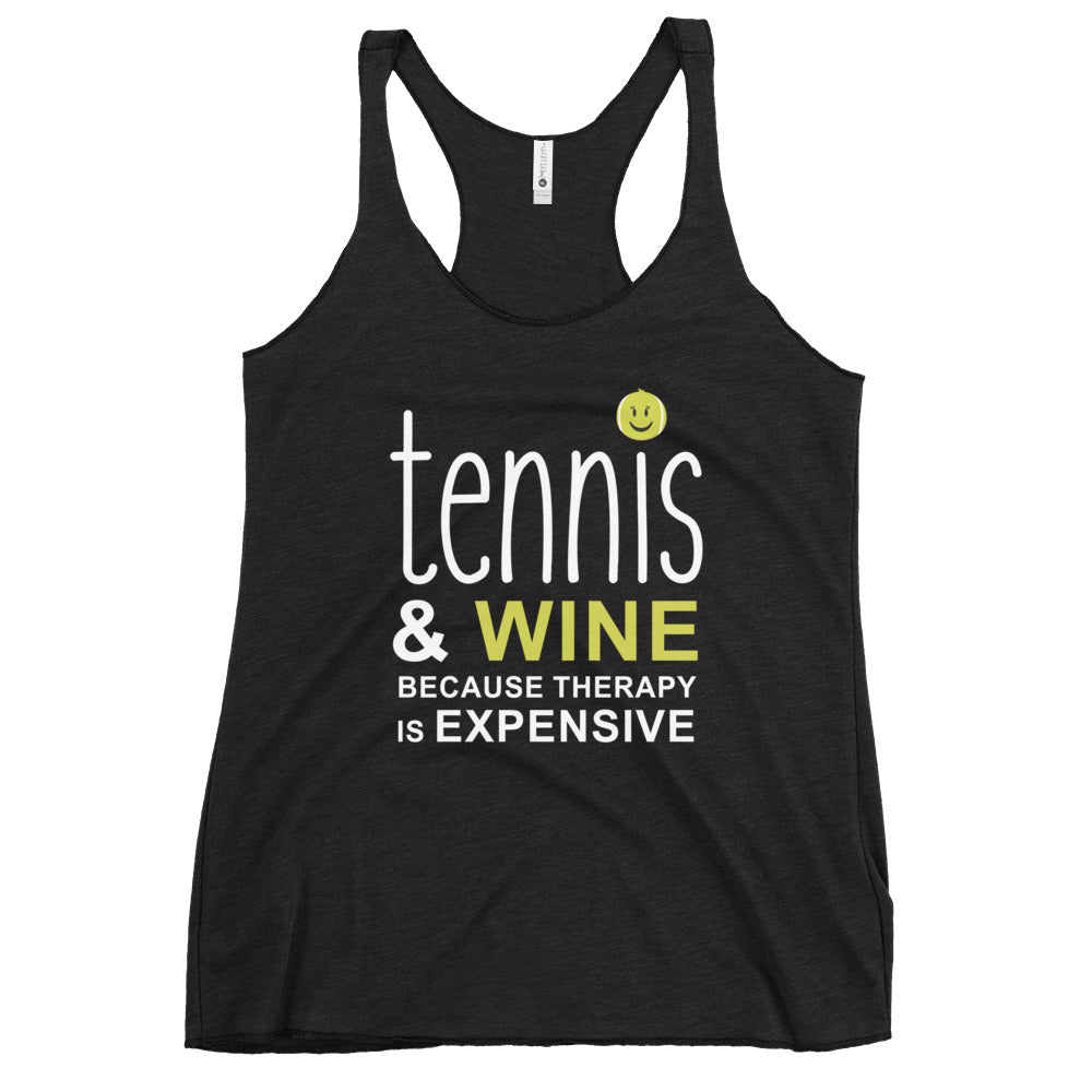 Tennis and Wine Women's Racerback Tank